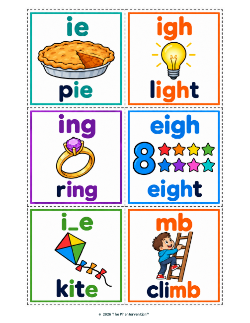 Phonics Picture Cards printable preview